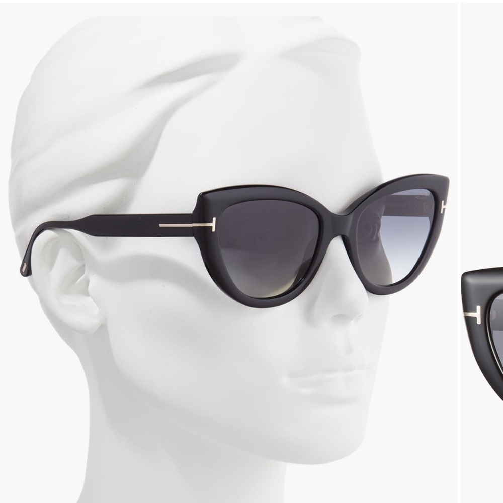TOM FORD Anya 55mm Polarized Round Glasses